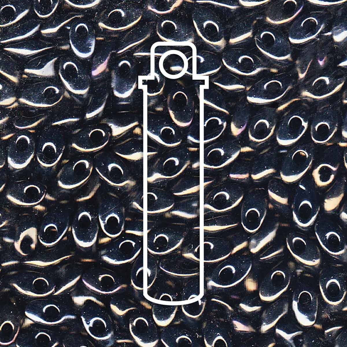 Long Magatamas - Metallic Brown Iris - 20 gram Tube