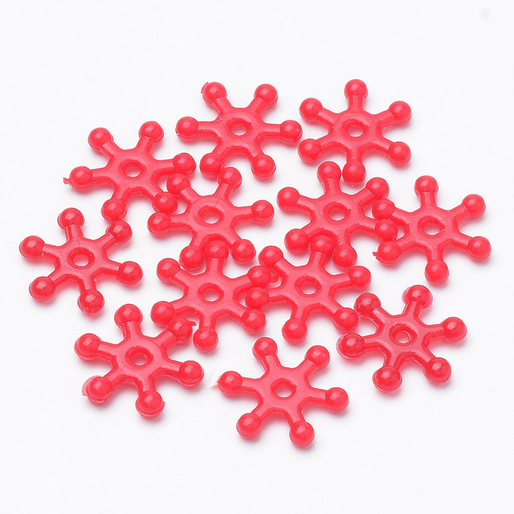 16mm Pinwheel Bright Acrylic Opaque Beads (100)