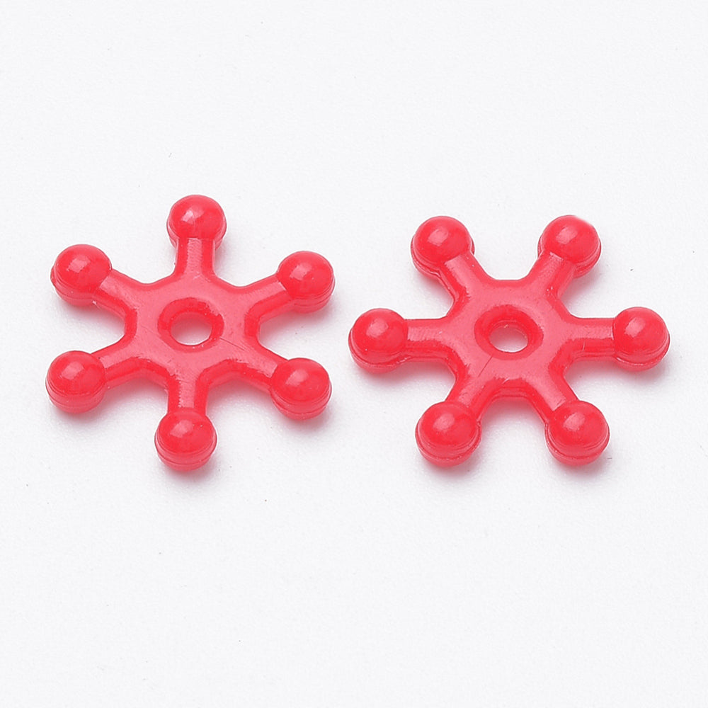 16mm Pinwheel Bright Acrylic Opaque Beads (100)