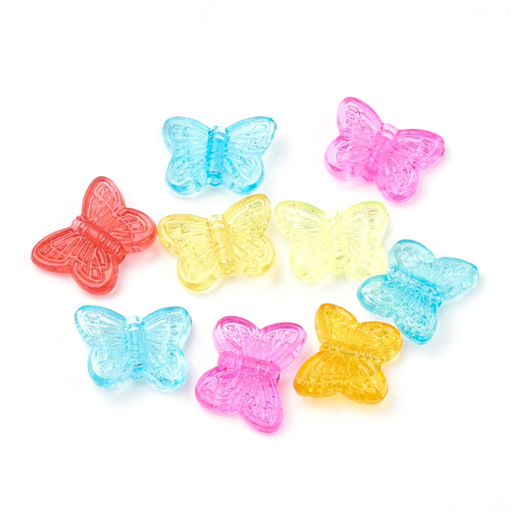 Butterfly Beads (100) - Transparent