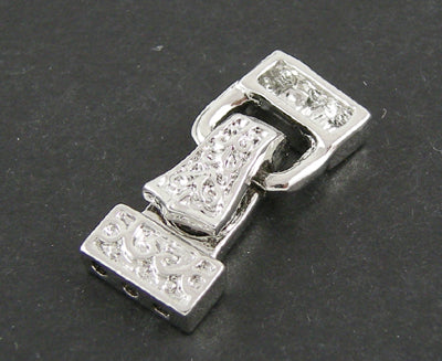 Fold Over Magnetic Clasp (1) - Platinum - Large