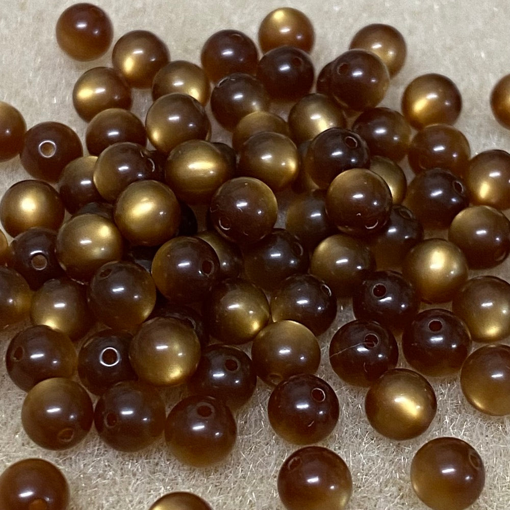 5mm Vintage Lucite - Brown (100)