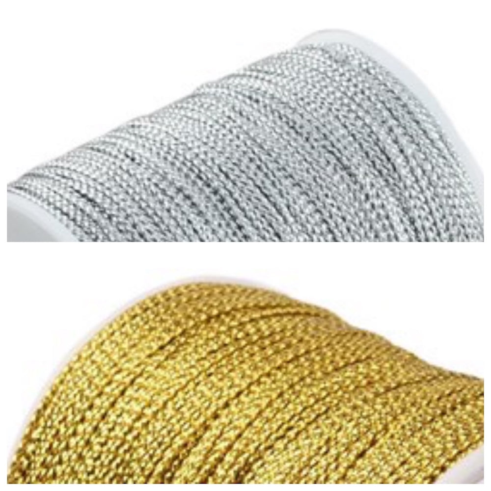 Silver (25m) - 1mm Metallic Cord