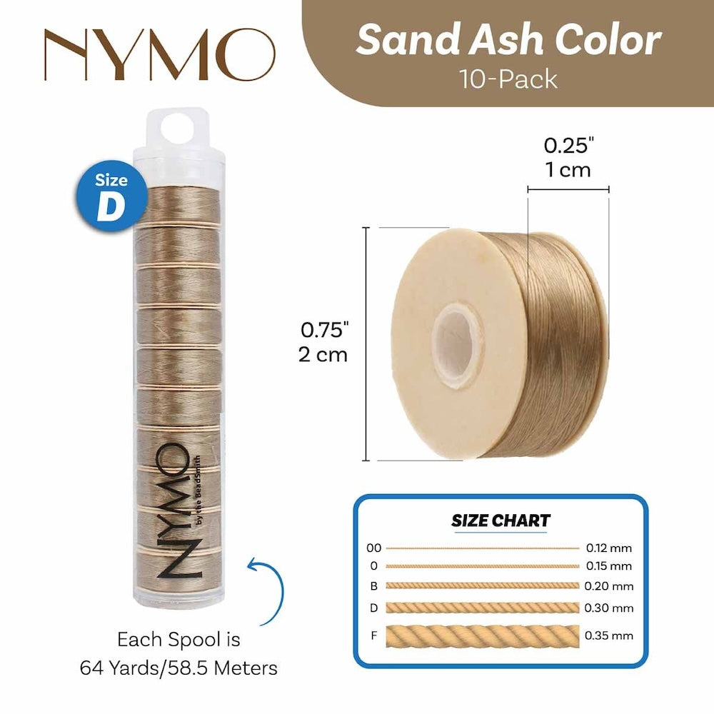 Nymo Thread (D) - Sand Ash