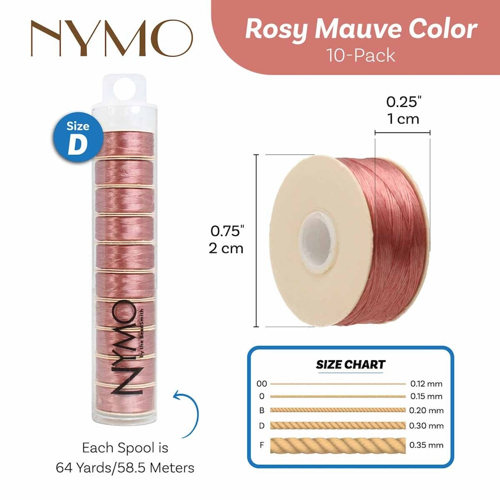 Nymo Thread (D) - Rosy Mauve