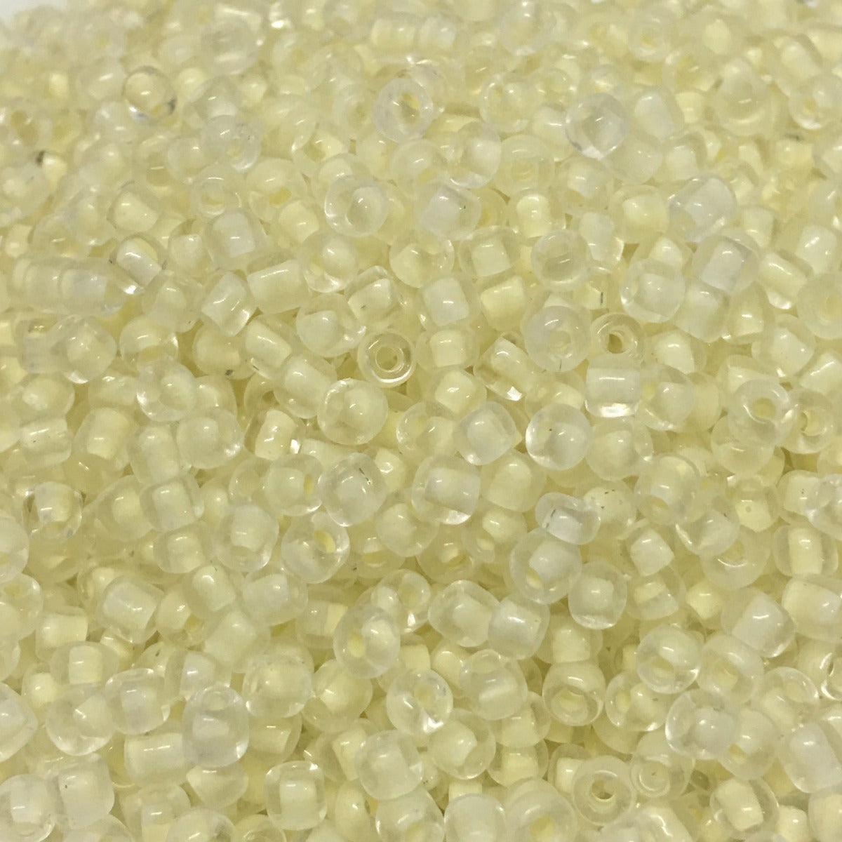 Pale Lemon - 8/0 Lined Transparent (50g) - Seed Beads