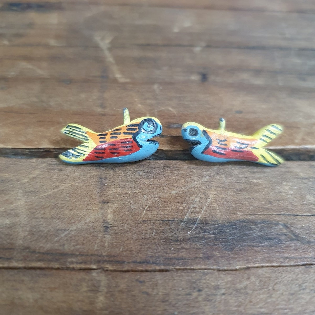 Rare Hand Made & Painted Clay Fish from Peru (2) #34