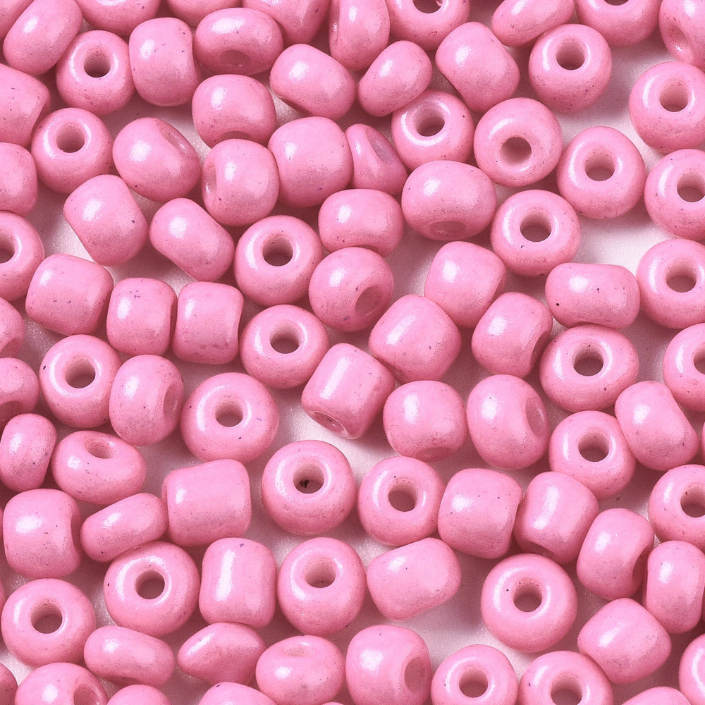 Flamingo Pink - 6/0 Baked On Colour (50g) - Seed Beads