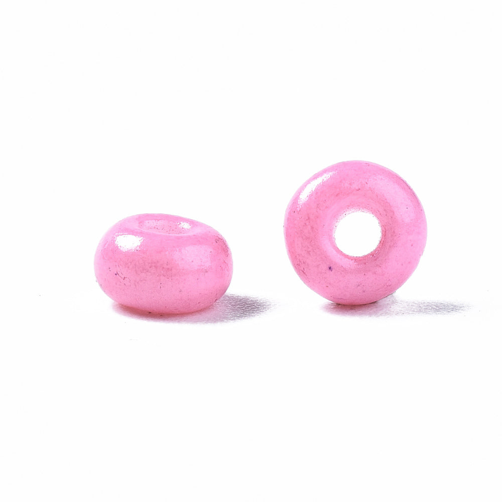 Flamingo Pink - 6/0 Baked On Colour (50g) - Seed Beads