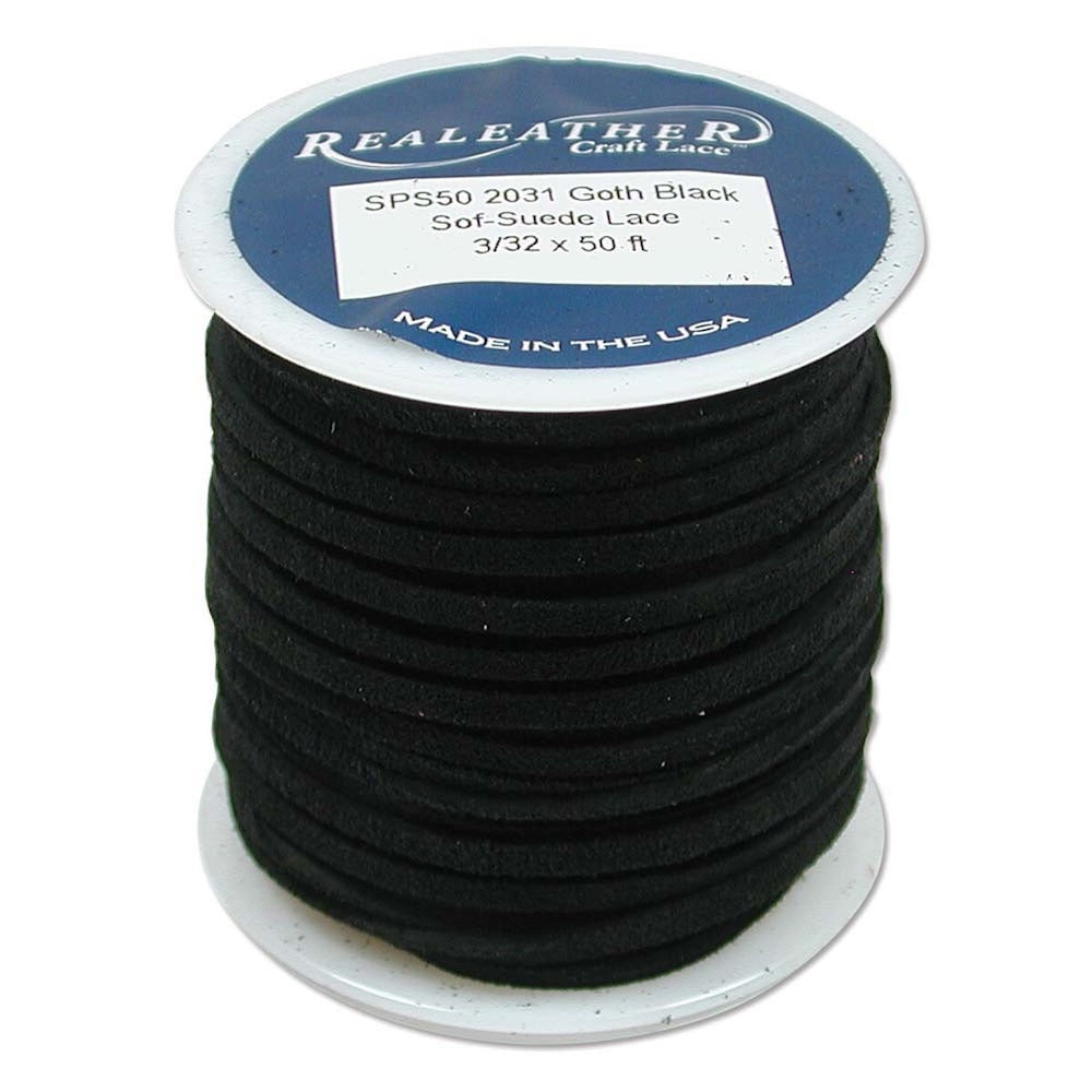 Sof-Suede Leather Lace - Black