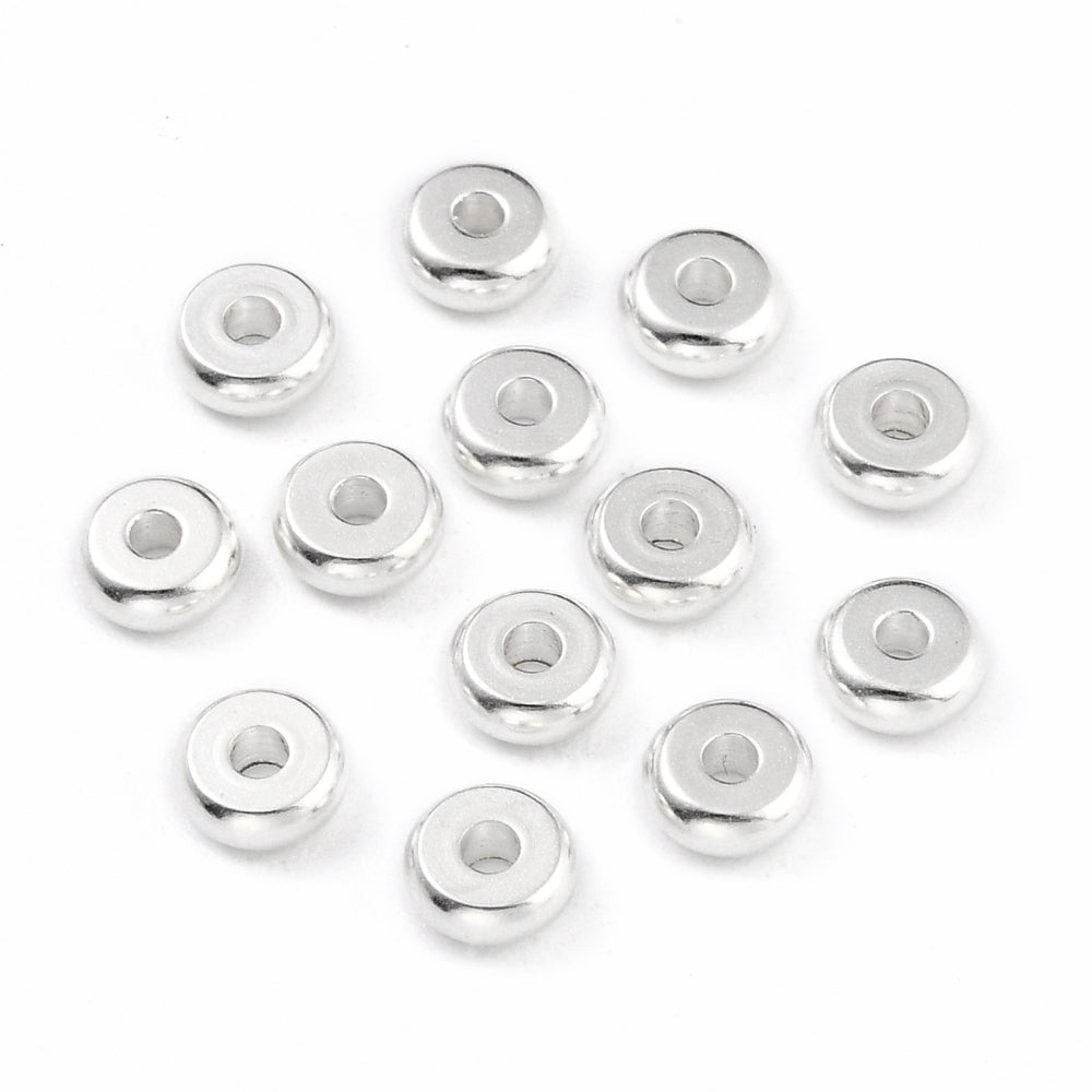 1.2x4mm Beads (25) - Stainless Steel - Tarnish Resistant