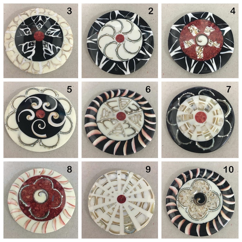 Shell & Resin Pendant - No. 6