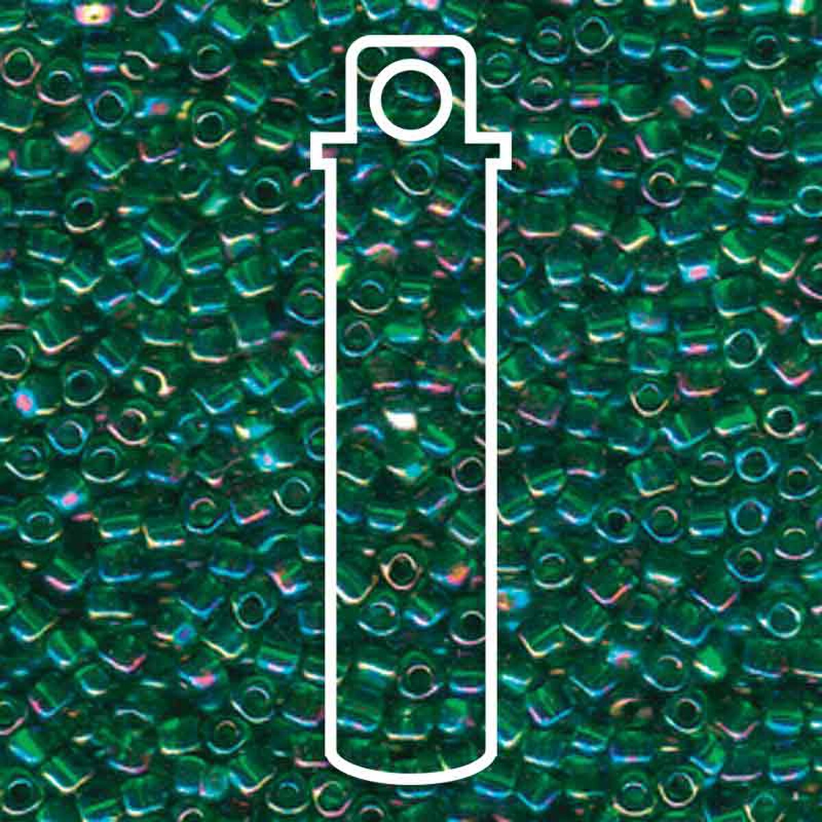 Miyuki Triangle 10/0 Green Iris - 24g Tube