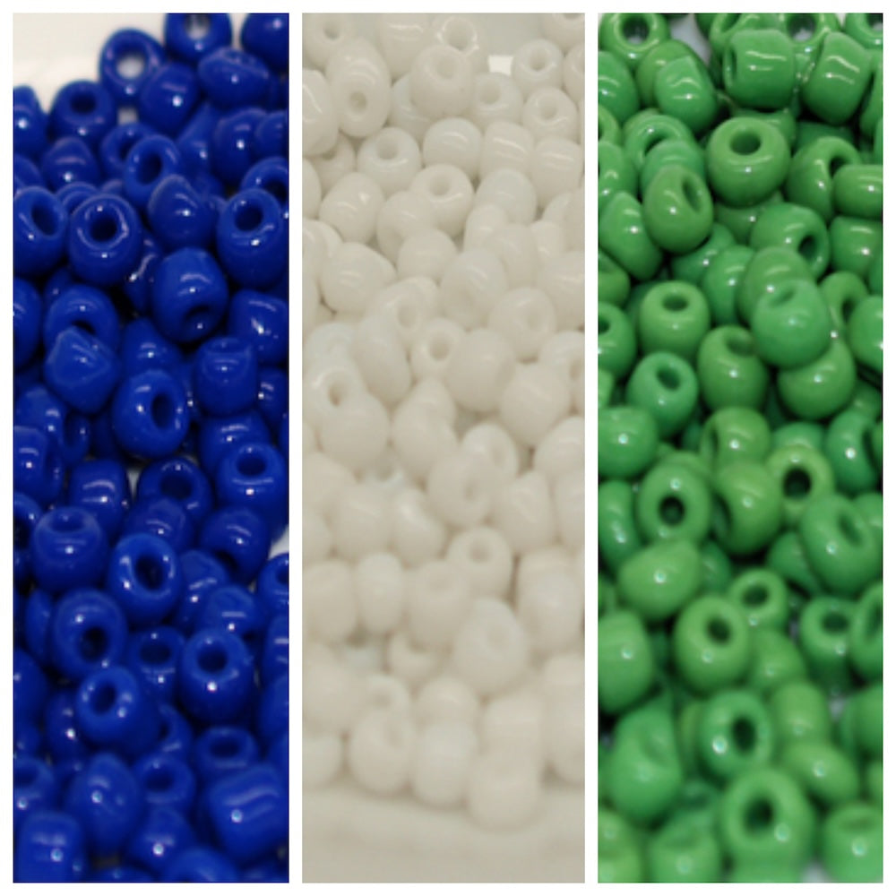 6/0 Glass Seed Beads (150 grams) - NAIDOC Week - Torres Strait Island