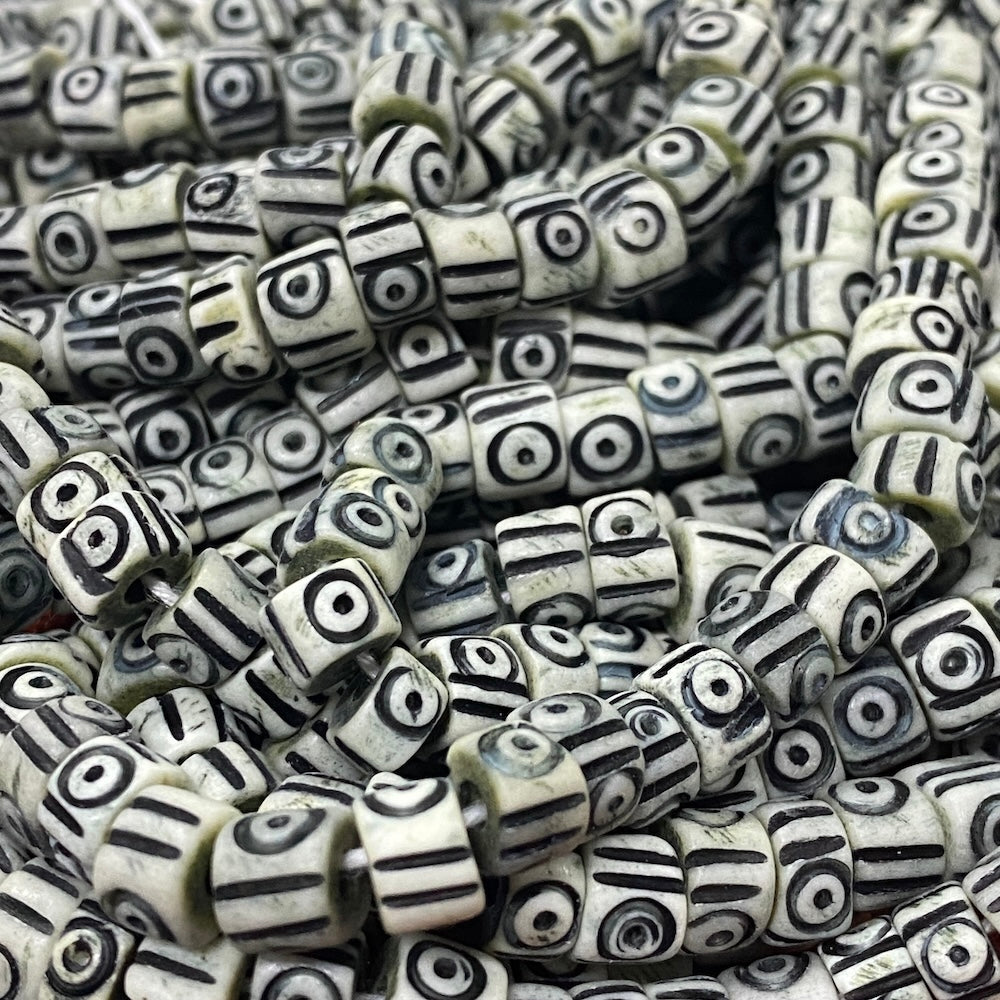 5mm Bone Beads - White - Heishi - (1 Strand)