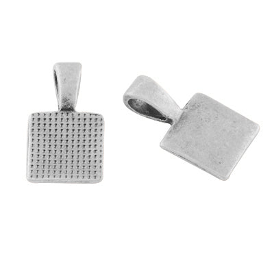 Pendant Bail - Platinum Square (2)