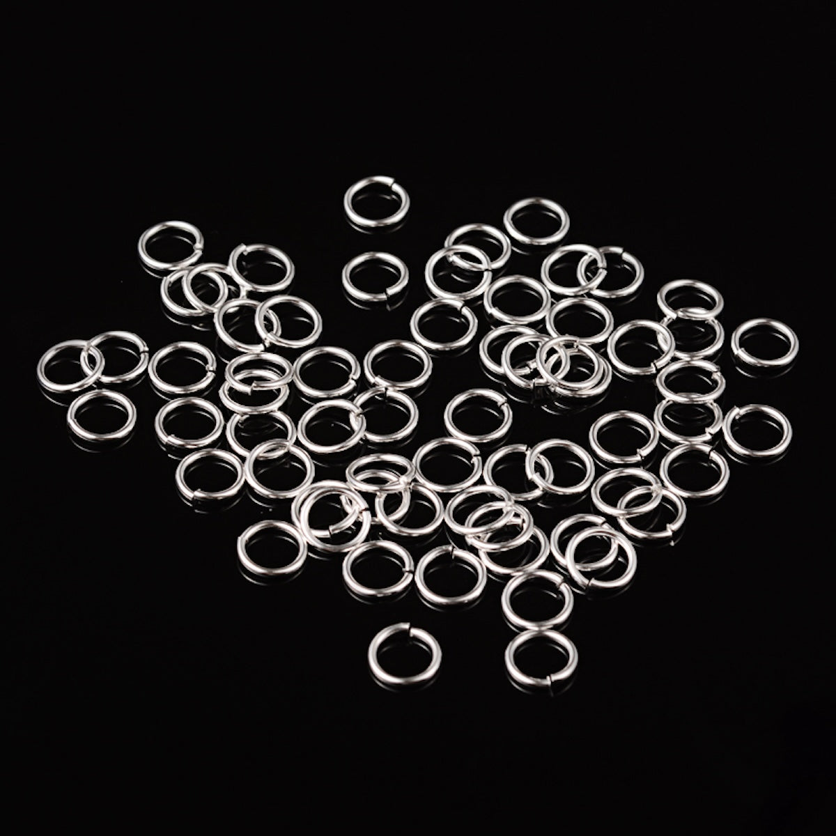 8x1mm Jumprings (100) - Silver