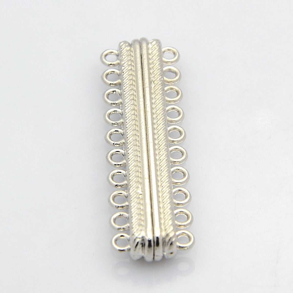 Magnetic 10-Strand Clasp - Platinum