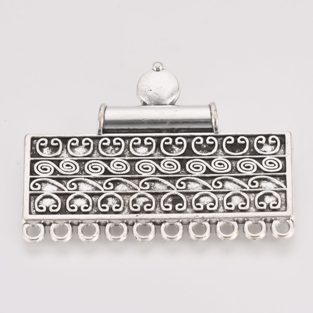 Scrolled Chandelier (1) - Antique Silver