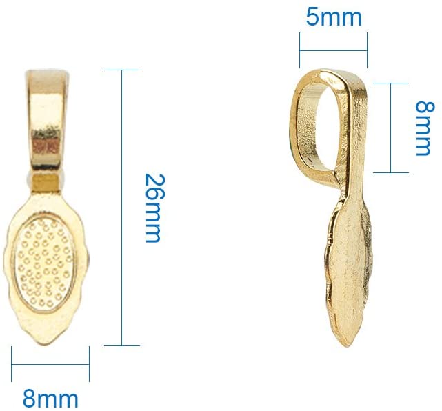 Pendant Bail - Ancient Brass LEAF (2)