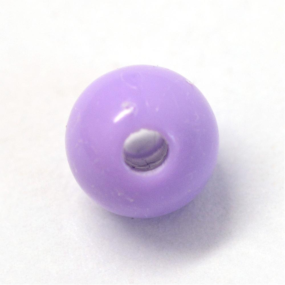 6mm Light Purple Opaque (100) - Round Acrylic Beads