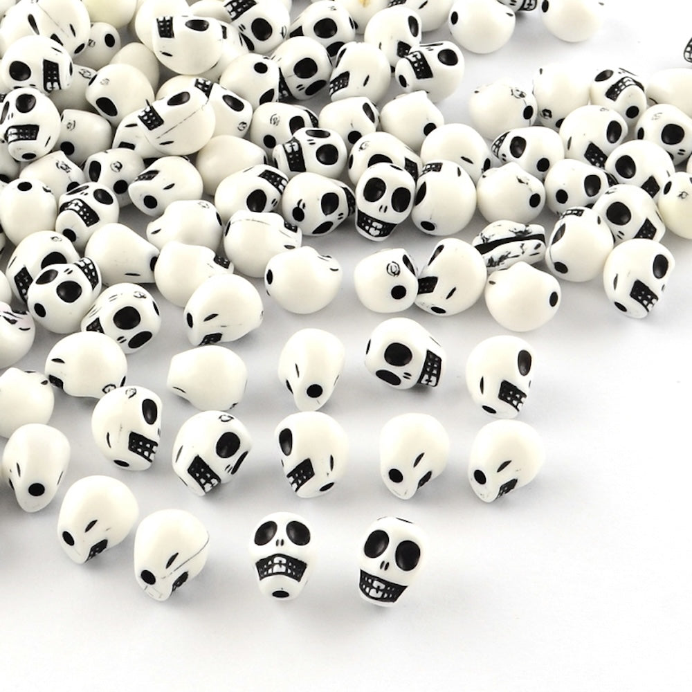Skull Beads - White (50)