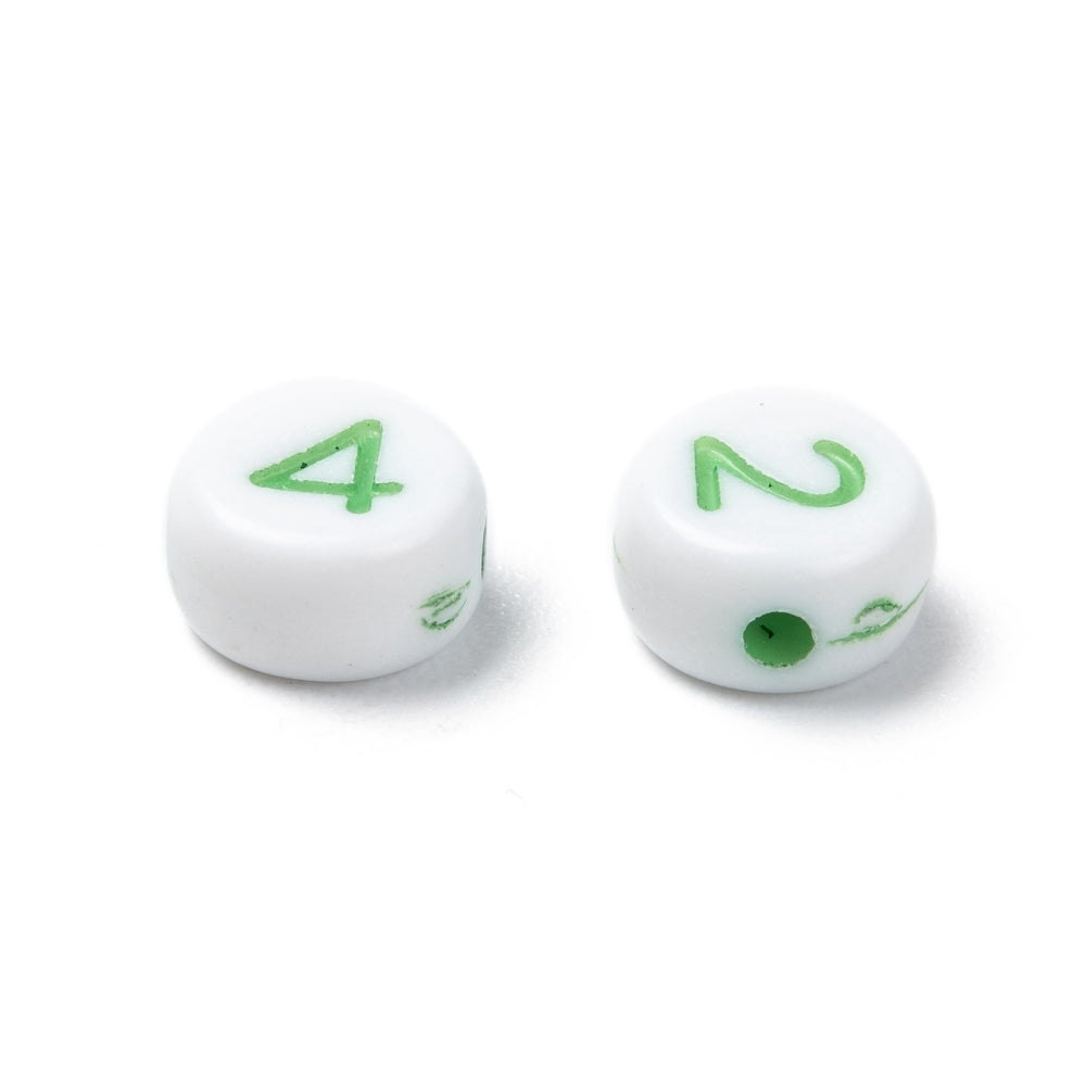 Number Beads (100) - Rainbow