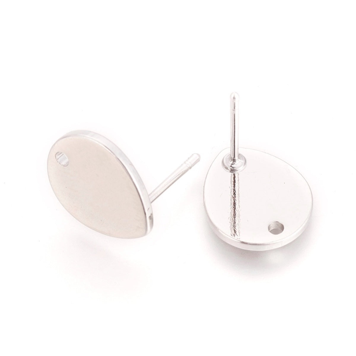 12x10mm Stud Fittings (2) - Platinum