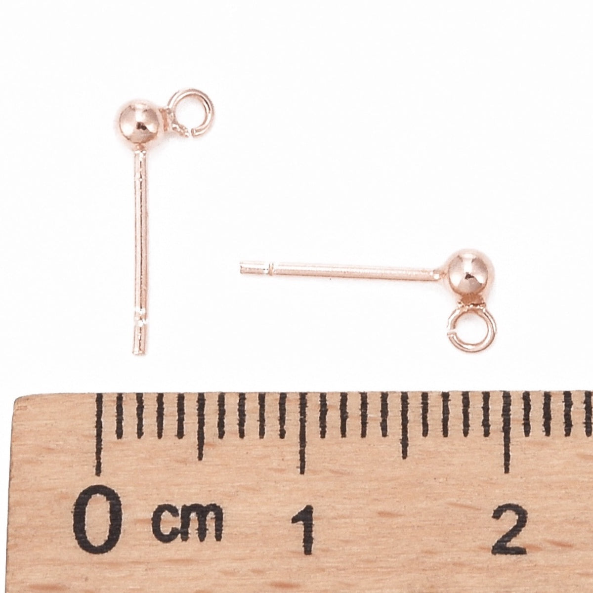 2.5mm Stud Fitting (2) - Rose Gold (Sterling Silver Base)