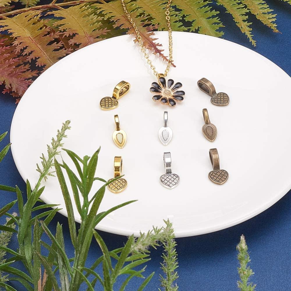 Pendant Bail - Gold HEART (2)