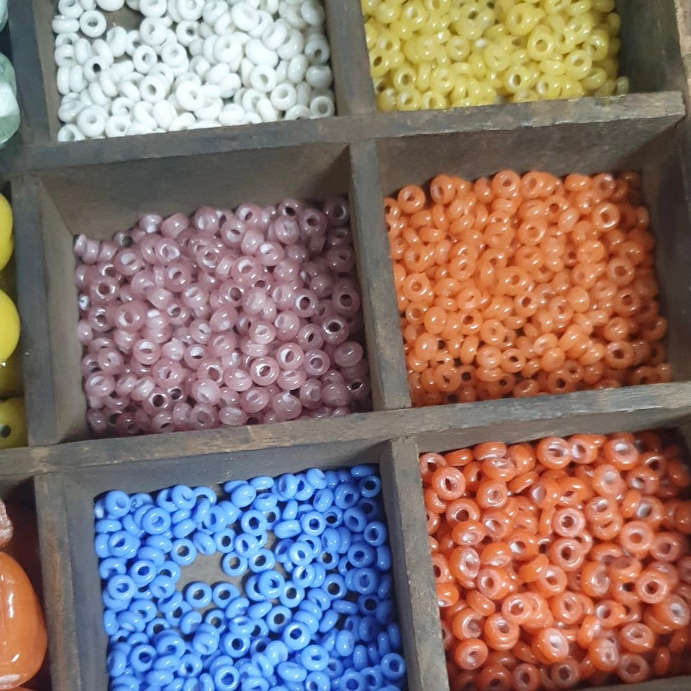 Donuts - Mixed Colours - Java Glass Lampwork Beads - Try It Pack - (100 beads)