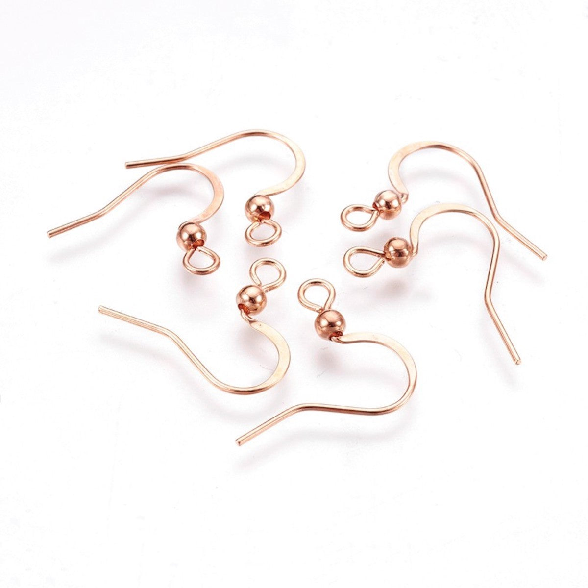 Stainless Steel Ear Wires (20) - Rose Gold