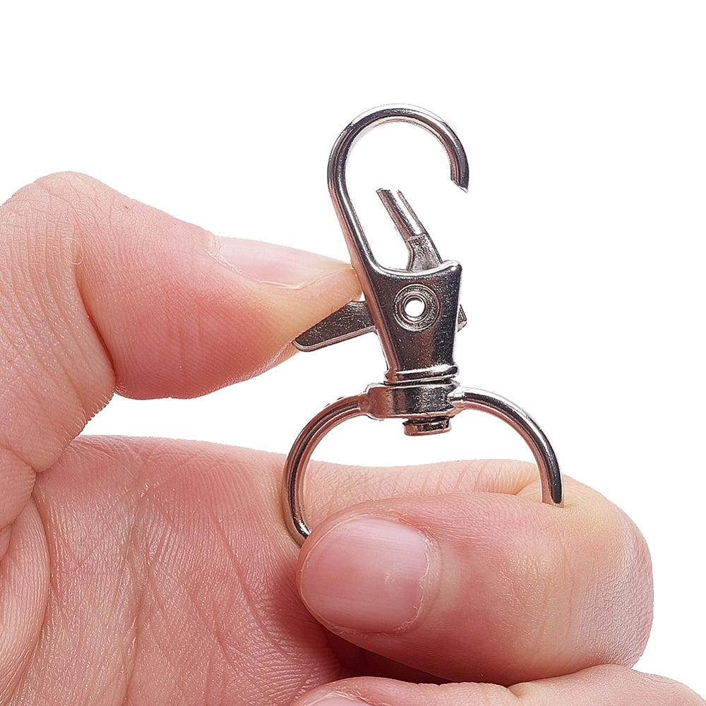 D-Ring Keyring Clip (5) - Platinum