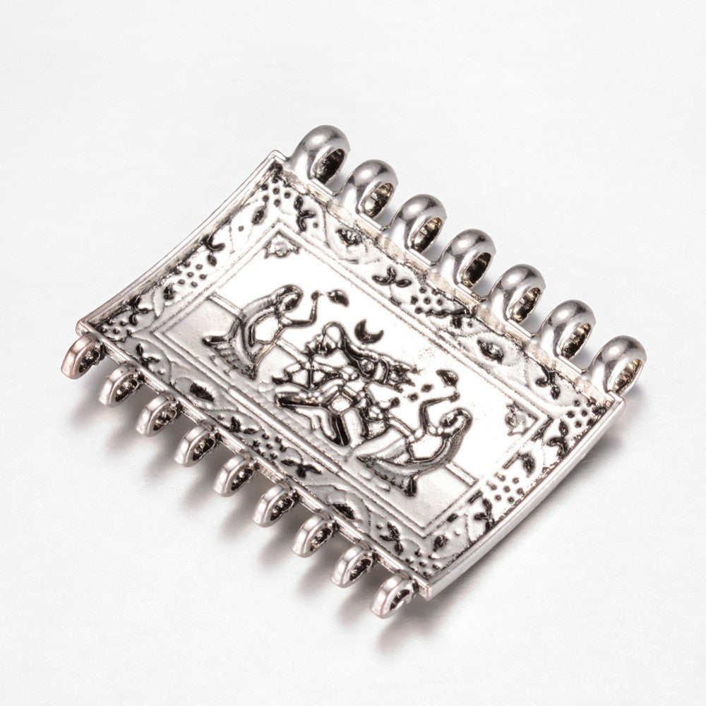 Ganesha Chandelier (1) - Antique Silver