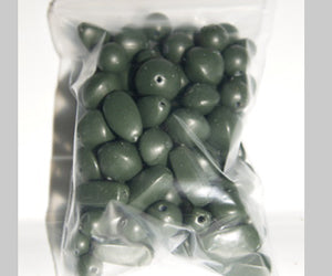 Khaki Mix Pack - Pottery Look Vintage Lucite Beads - Matte