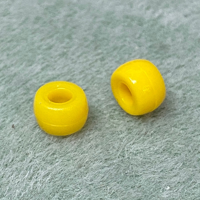 Golden Yellow Opaque (100) - Acrylic Pony Beads