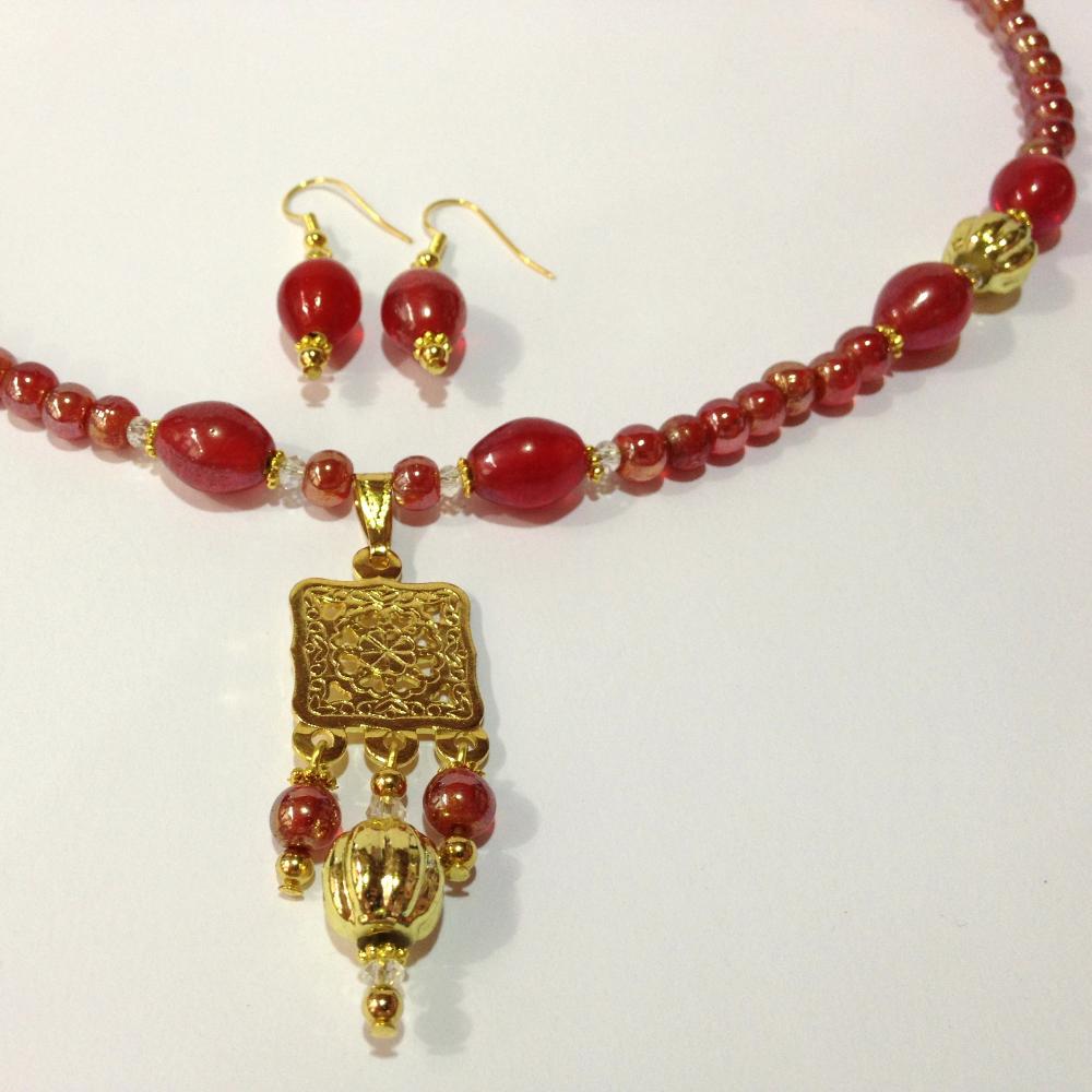 Indian Glass Necklace & Earrings Kit