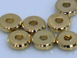Straight Edge Washer 4mm Qty: 50 - Gold