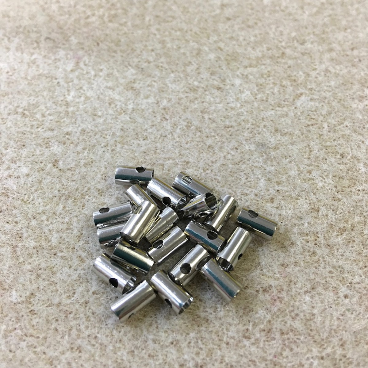 Metal Ends - DIY Cell Phone or Decoration (50) - Silver