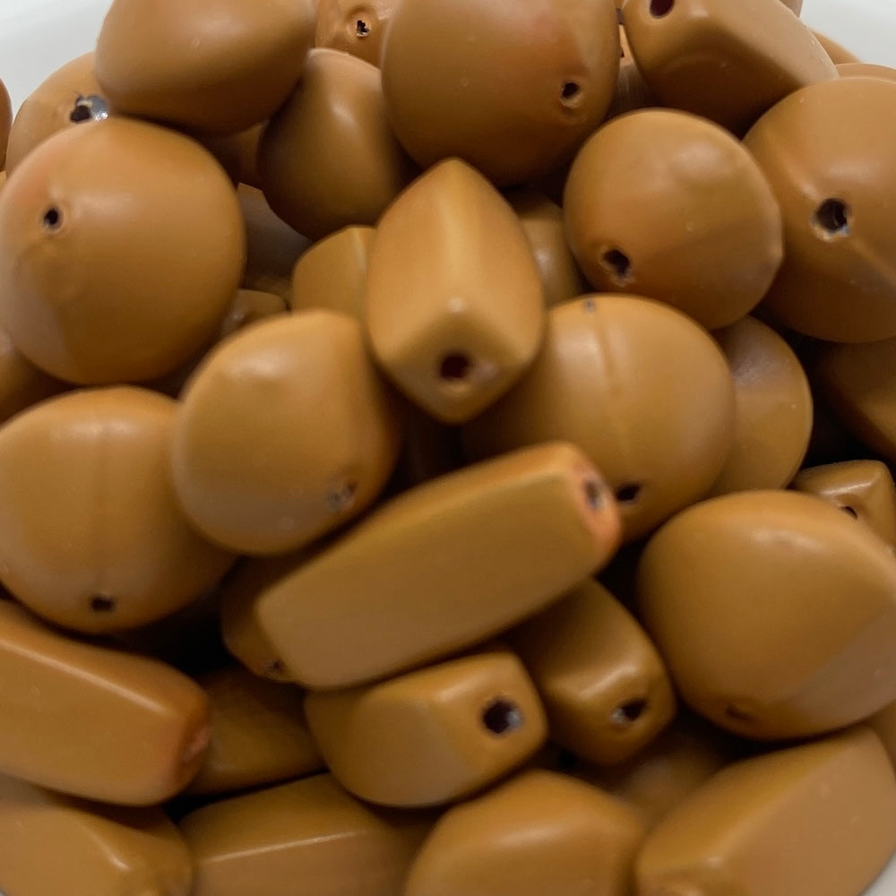 Terracotta Mix Pack - Pottery Look Vintage Lucite Beads - Matte