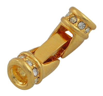 Fold Over Tubular Clasp (1) - Gold