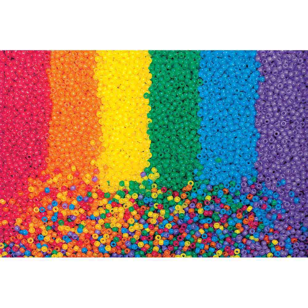 colourful rainbow of uv beads