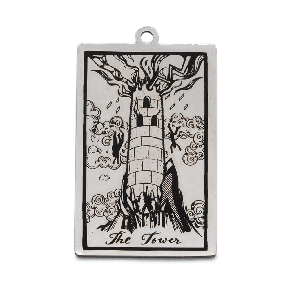 The Tower - Tarot Card Pendant (1)