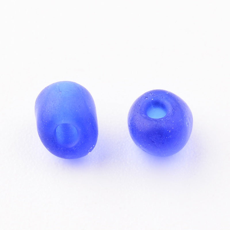 Blue - 6/0 Frosted Transparent (50g) - Seed Beads