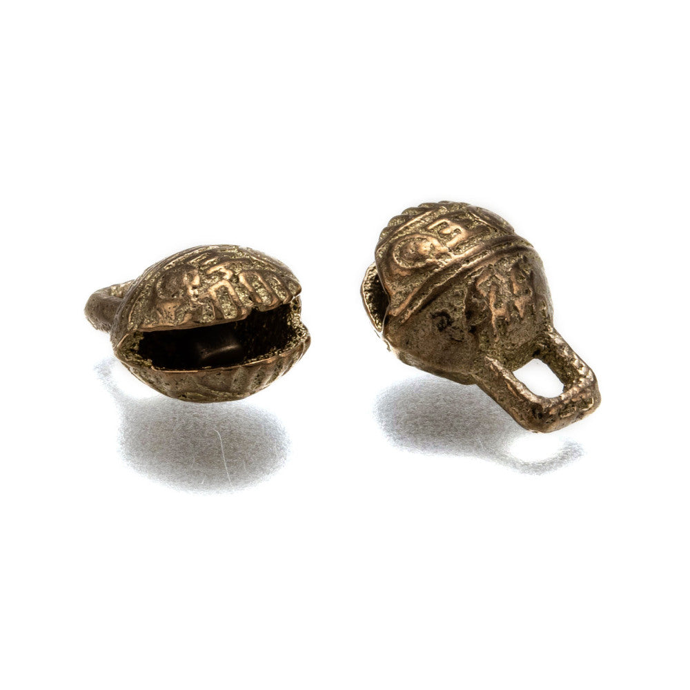 11mm Bells w. Tiger Face (10) - Brass