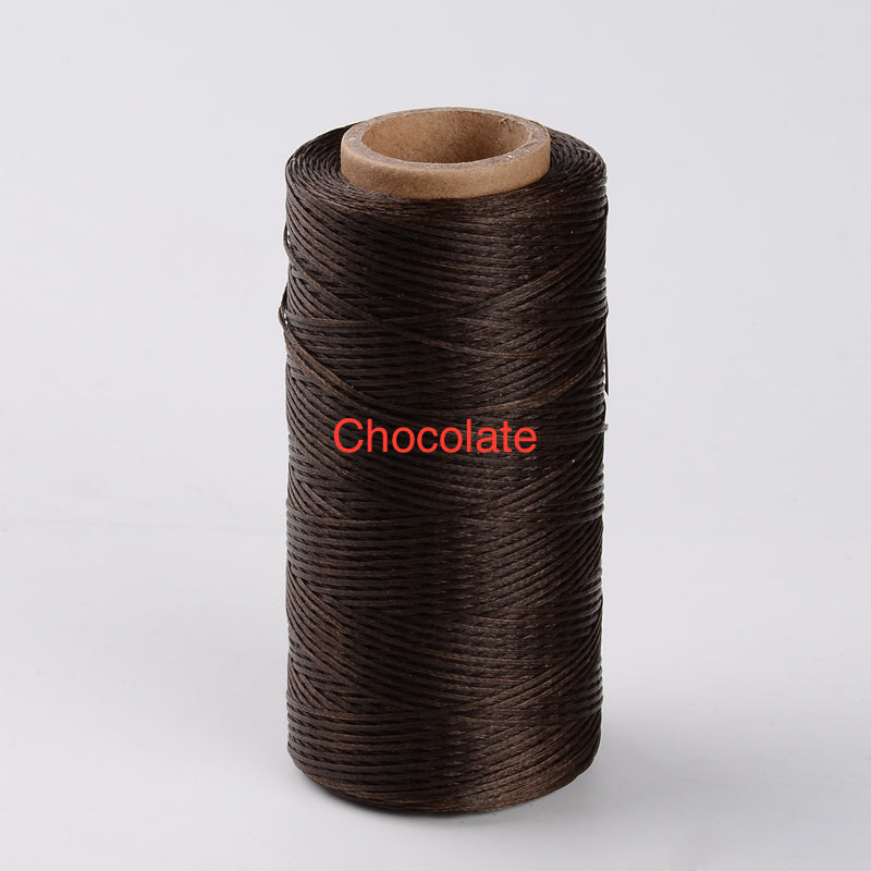 Chocolate (10m) - 1x0.3mm Flat Waxed Cord - Bead Shack