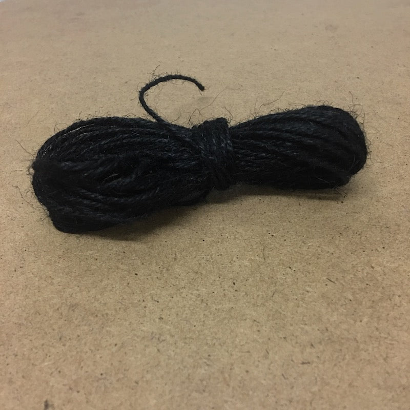 Black (10m) - 2mm Hemp String