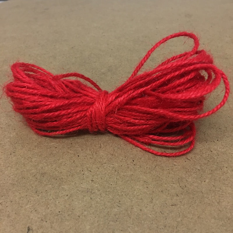 Red (10m) - 2mm Hemp String