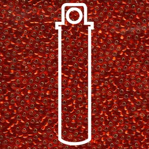 11/0 (#911) Ruby Red Silverlined - 24g Tube