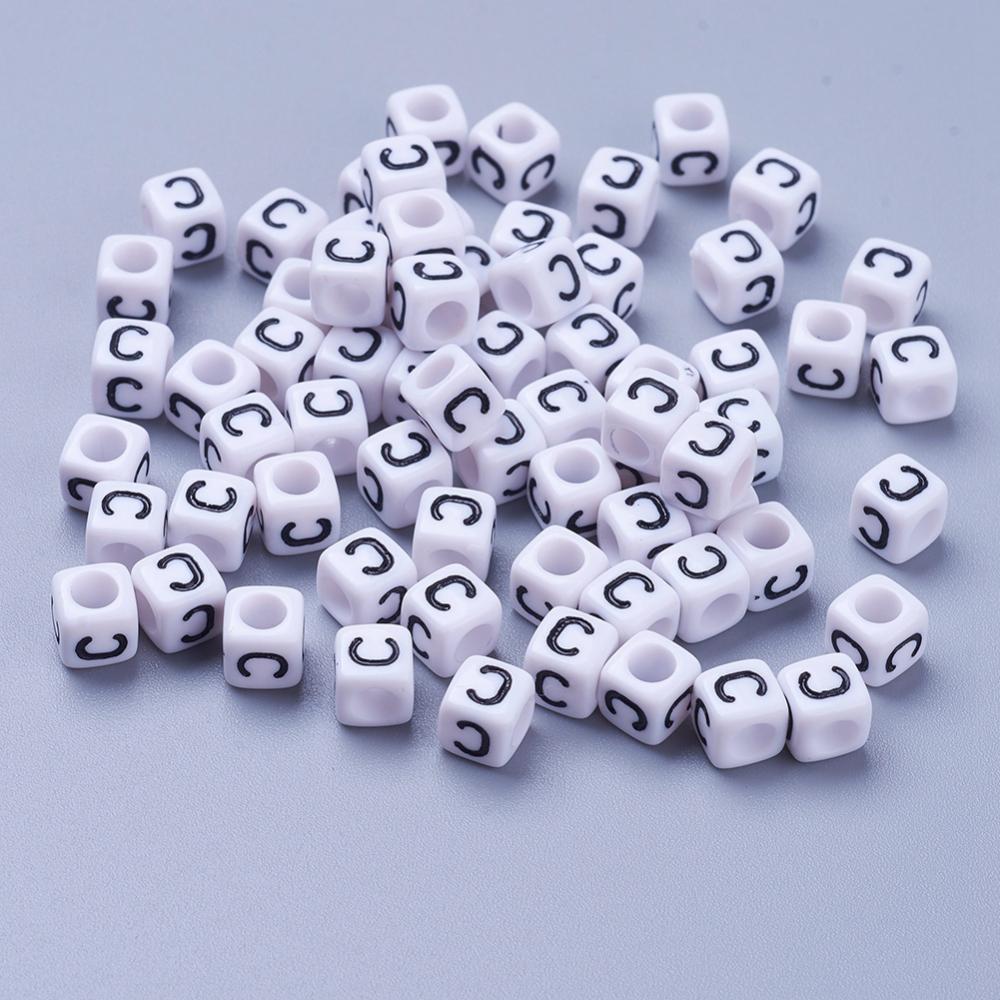 Alphabet Letter Beads (Cubes) - C